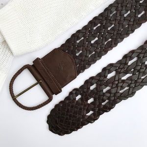 [Abercrombie] Leather Braided Belt / Size XS-S